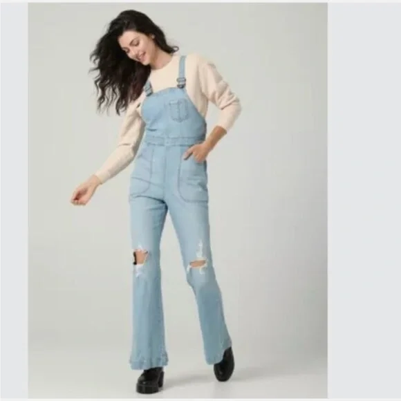 Lee Factory European Women's Denim Overalls - Picture 1 of 5